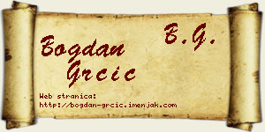 Bogdan Grčić vizit kartica